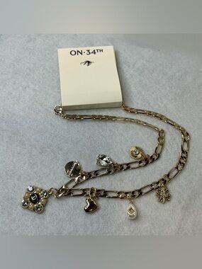 On 34th Gold Charm Necklace Chanel Pendant